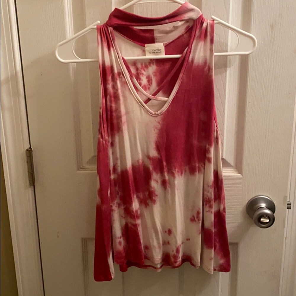 Pink the dye tank top